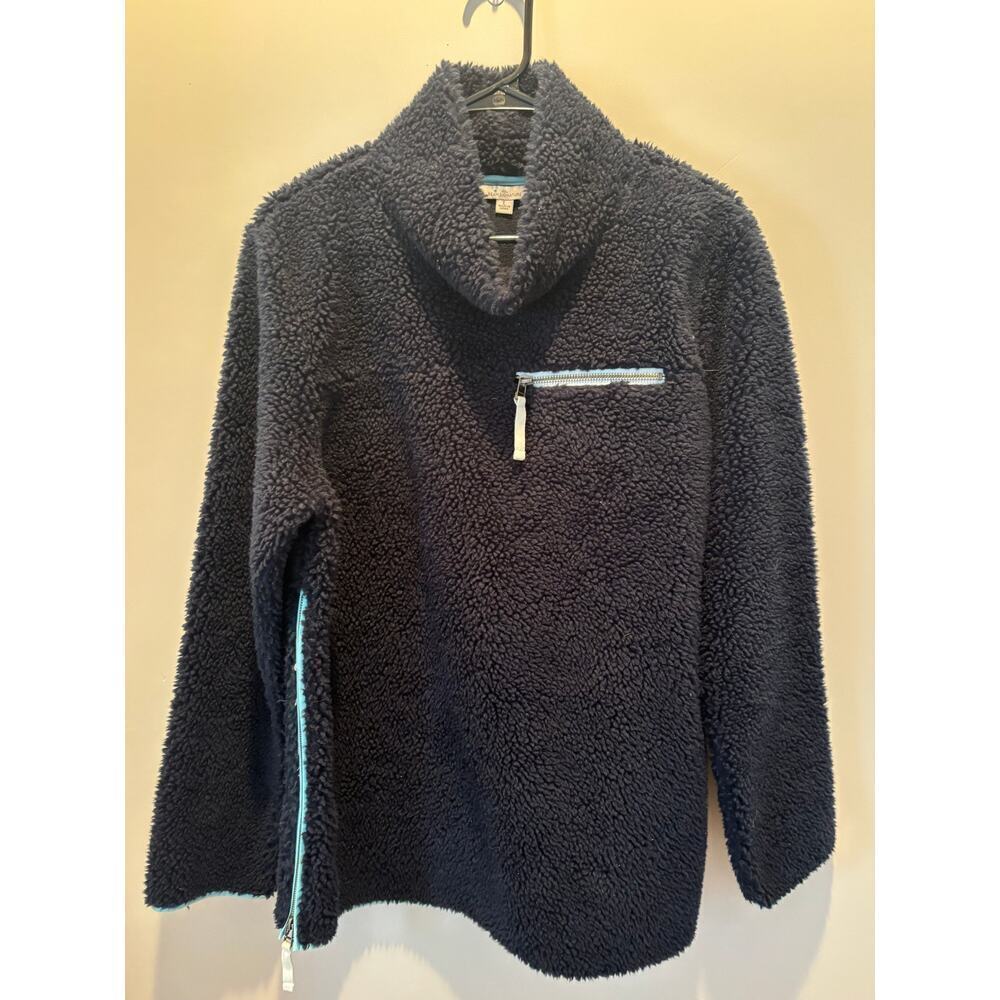 LL BEAN SIGNATURE WOMENS BLUE SHERPA SIZE LARGE